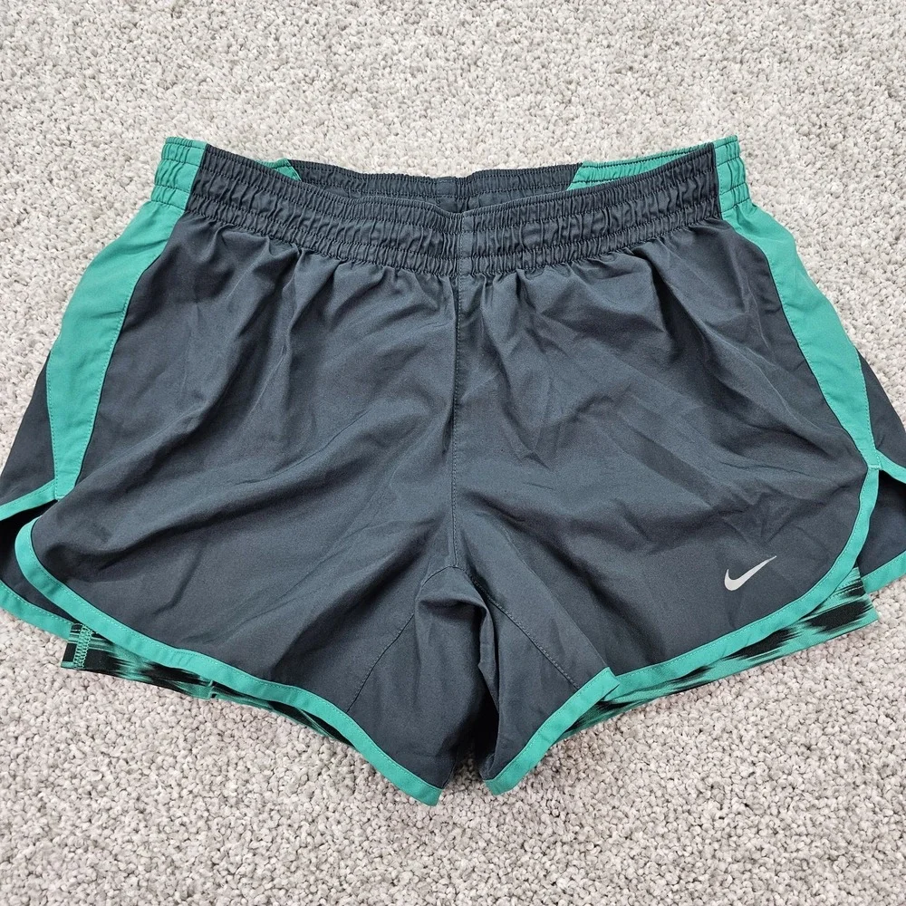 Nike Tempo Gray Teal Shorts with built In Spandex Size‎ Small